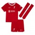 Echipament fotbal Liverpool Luis Diaz #7 Tricou Acasa 2023-24 pentru copii maneca scurta (+ Pantaloni scurti)